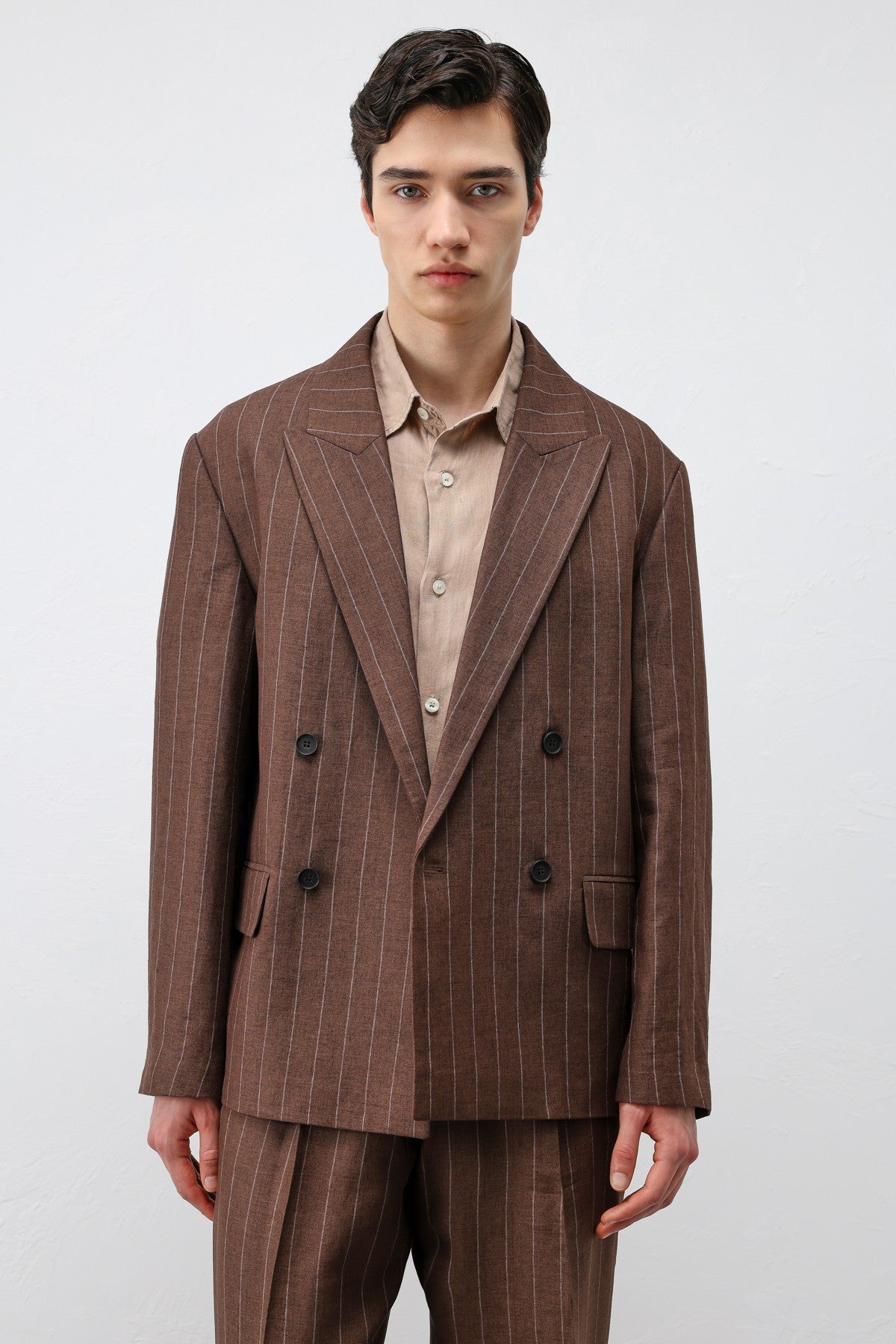 Antioch Linen-Blend Striped Men's Blazer Jacket