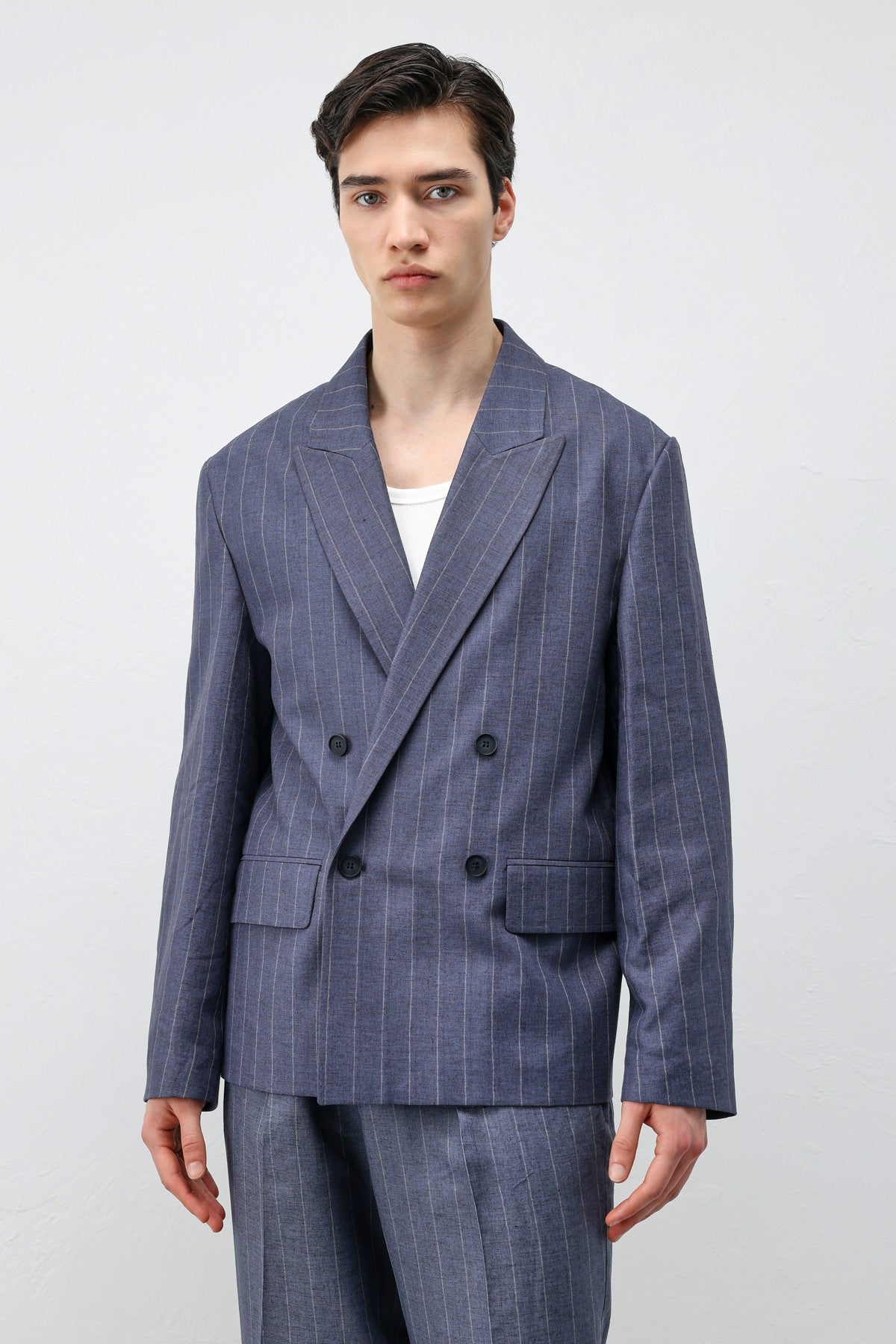 Antioch Linen-Blend Striped Men's Blazer Jacket