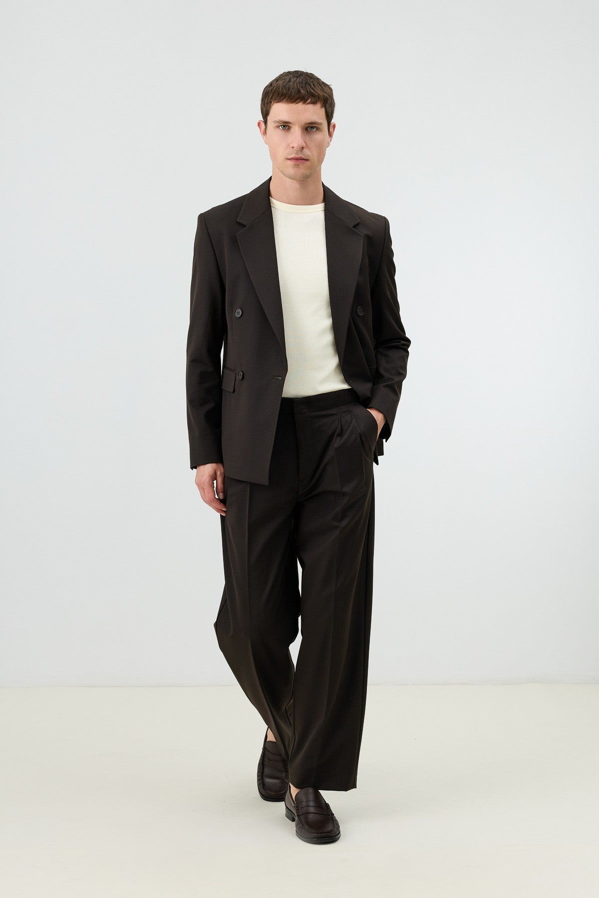 Antioch Relaxed Double-Breasted Men's Blazer Jacket