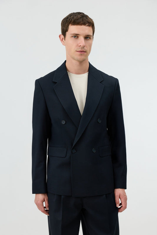 Antioch Relaxed Double-Breasted Men's Blazer Jacket