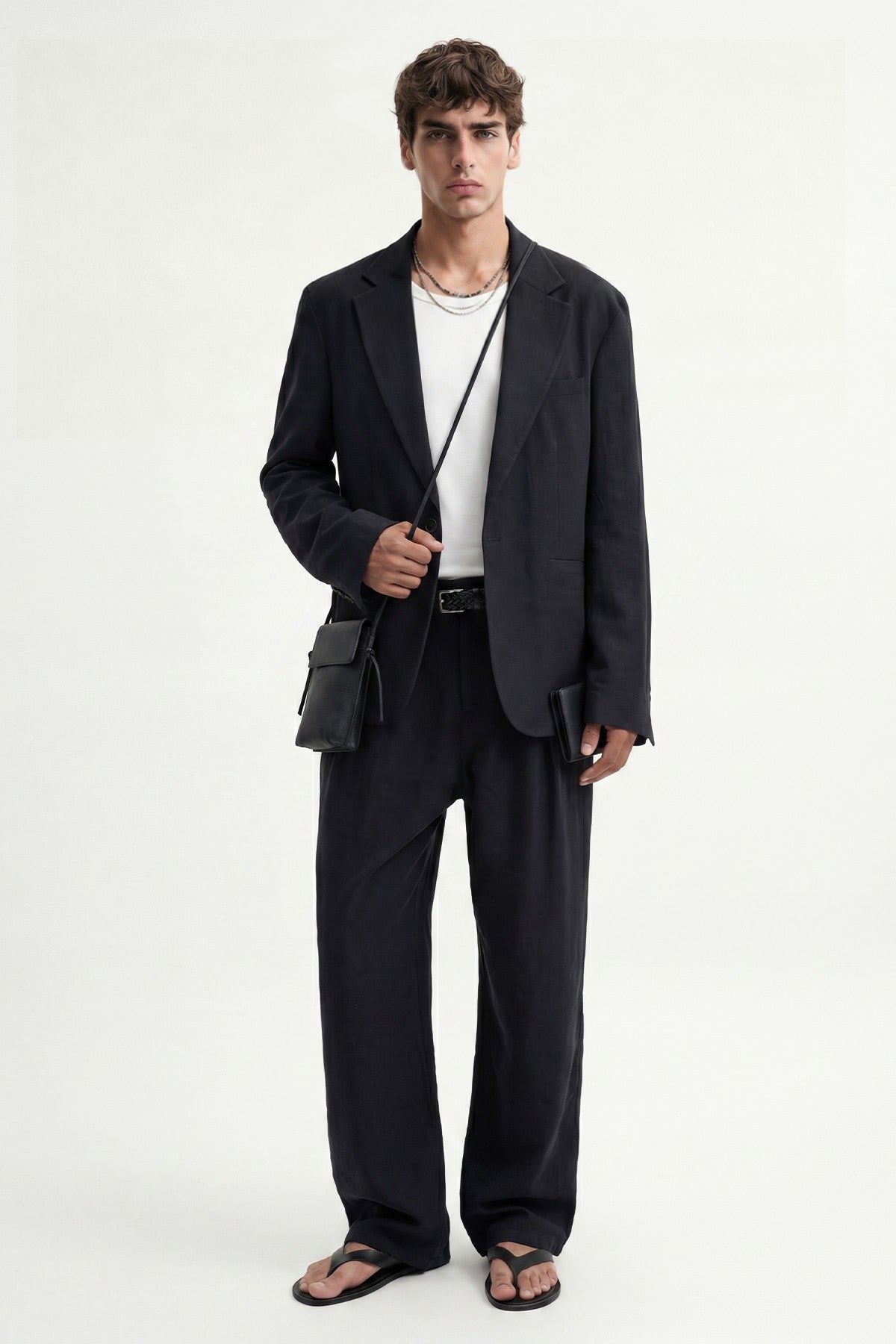 Relaxed-Fit Blazer Jacket with Modal Blend