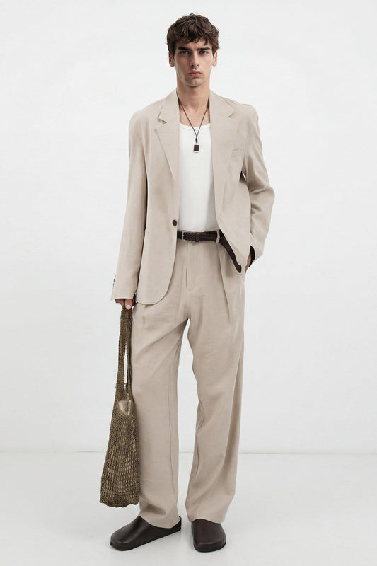 Antioch Modal-Blend Relaxed-Fit Blazer Jacket