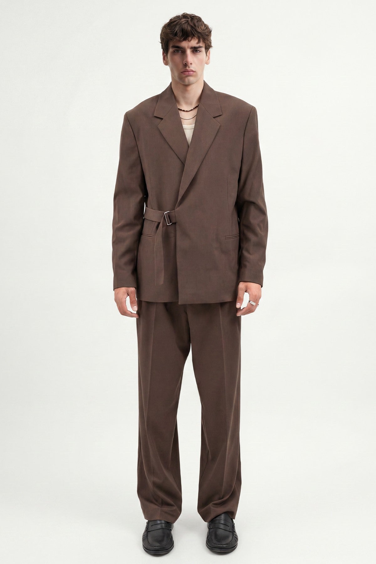 Relax Fit Belted Blazer Jacket