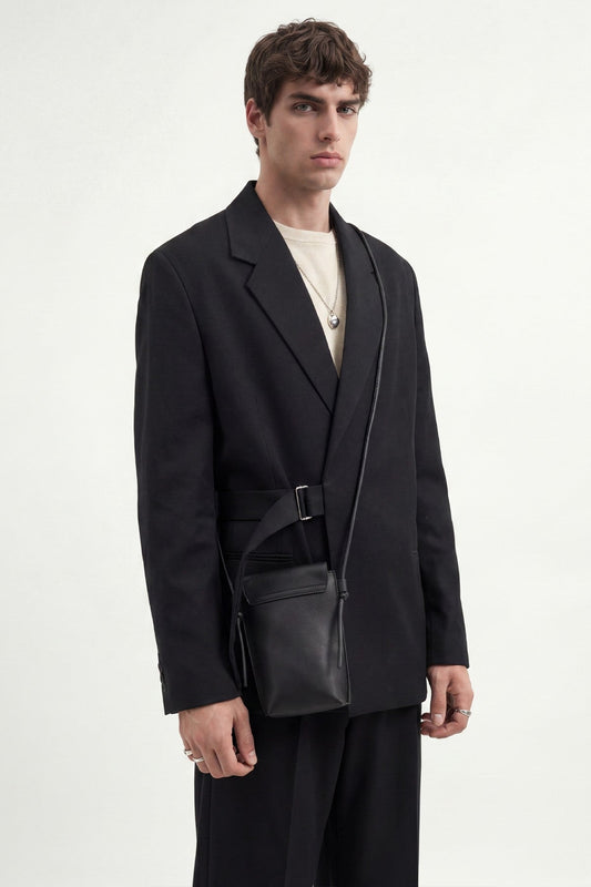 Relax Fit Belted Blazer Jacket