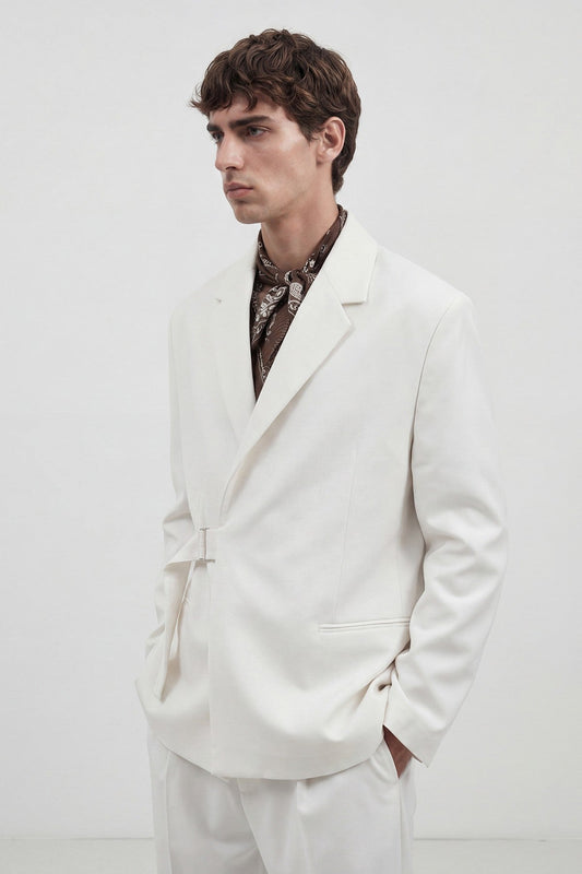 Relax Fit Belted Blazer Jacket