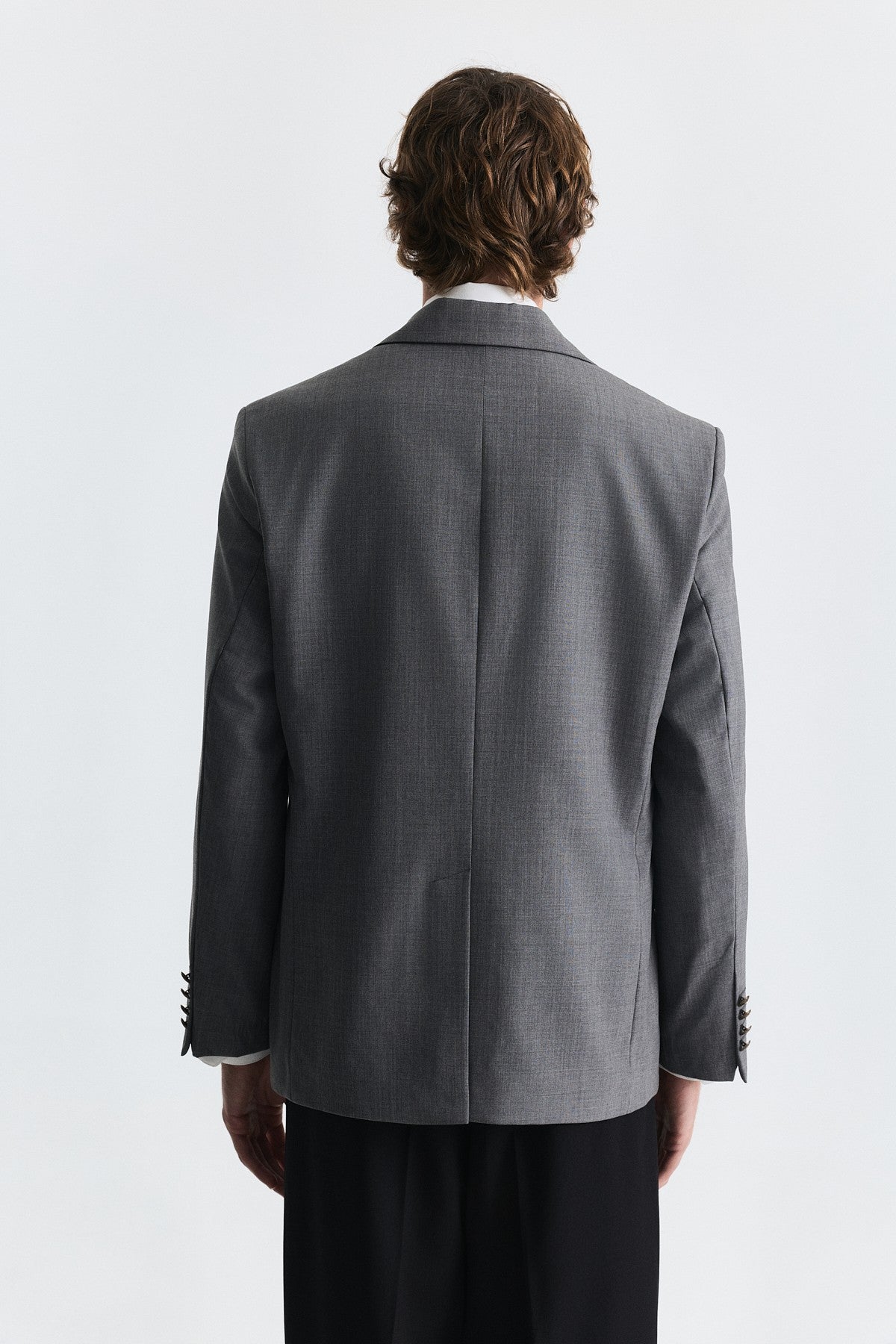 Wool-Blend Double-Breasted Blazer