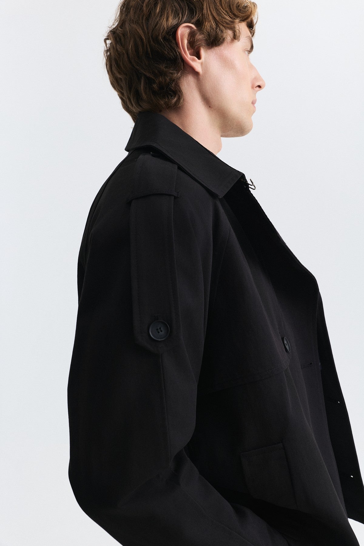 Relaxed Double-Breasted Trench Coat