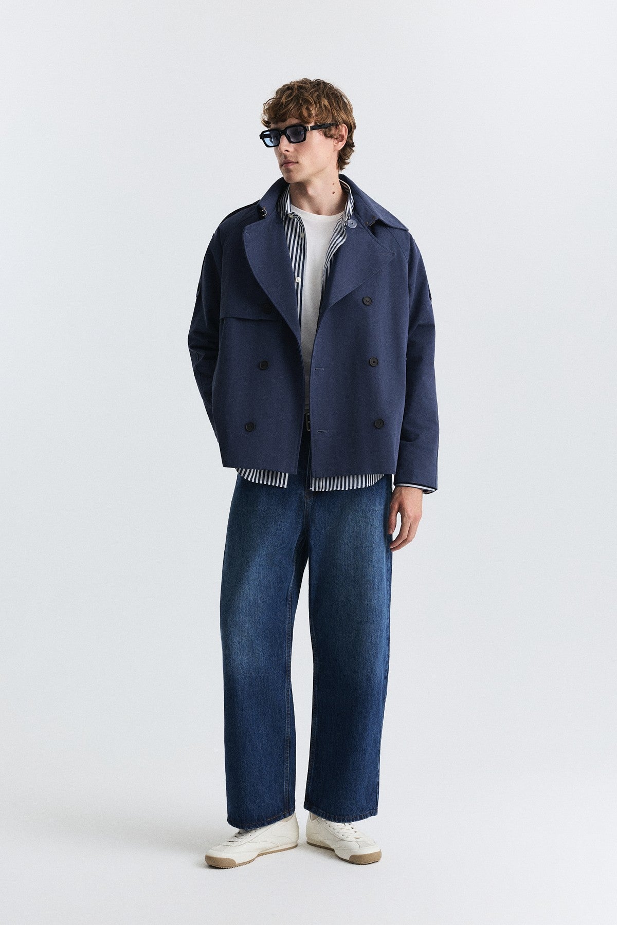 Relaxed Double-Breasted Trench Coat