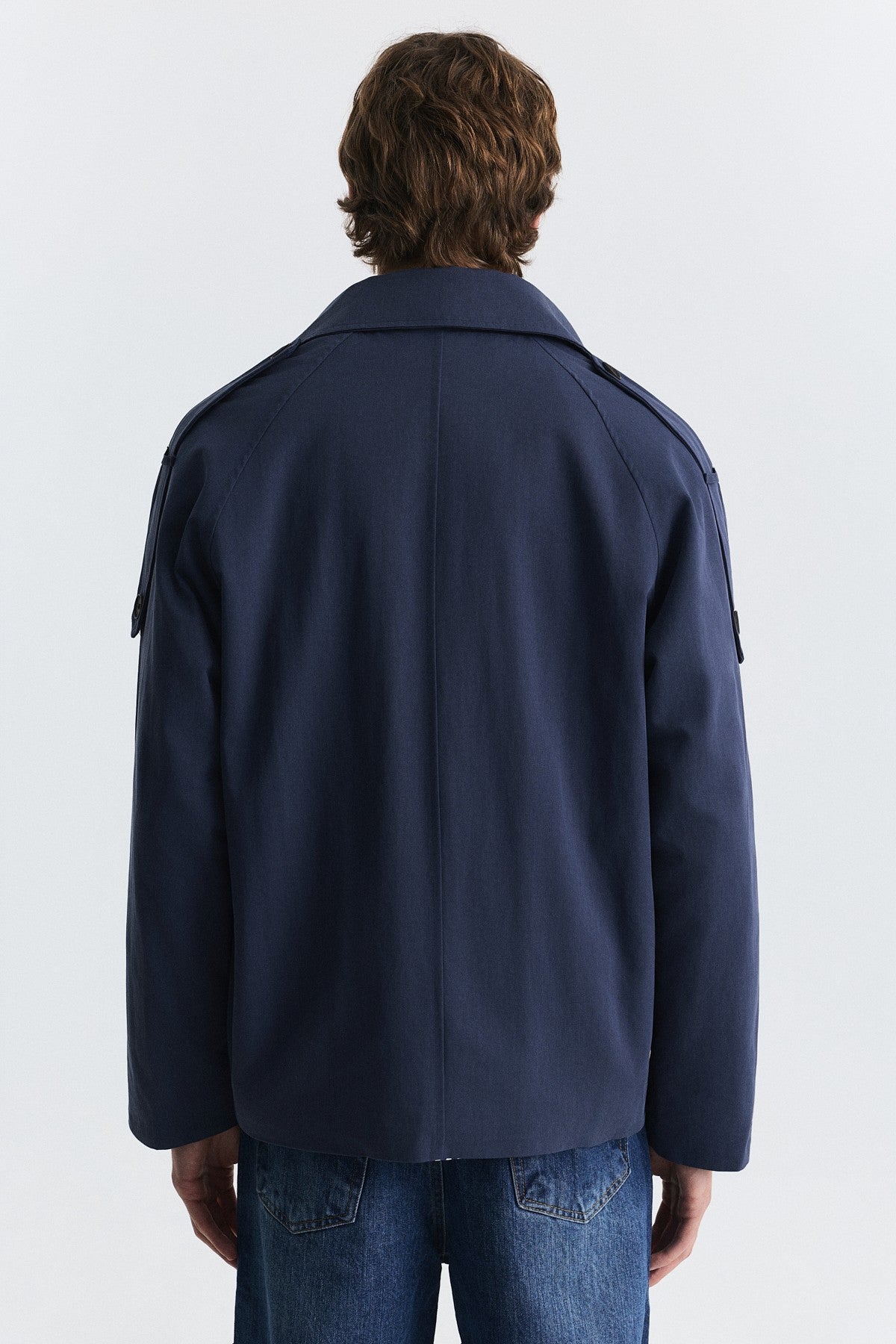 Relaxed Double-Breasted Trench Coat