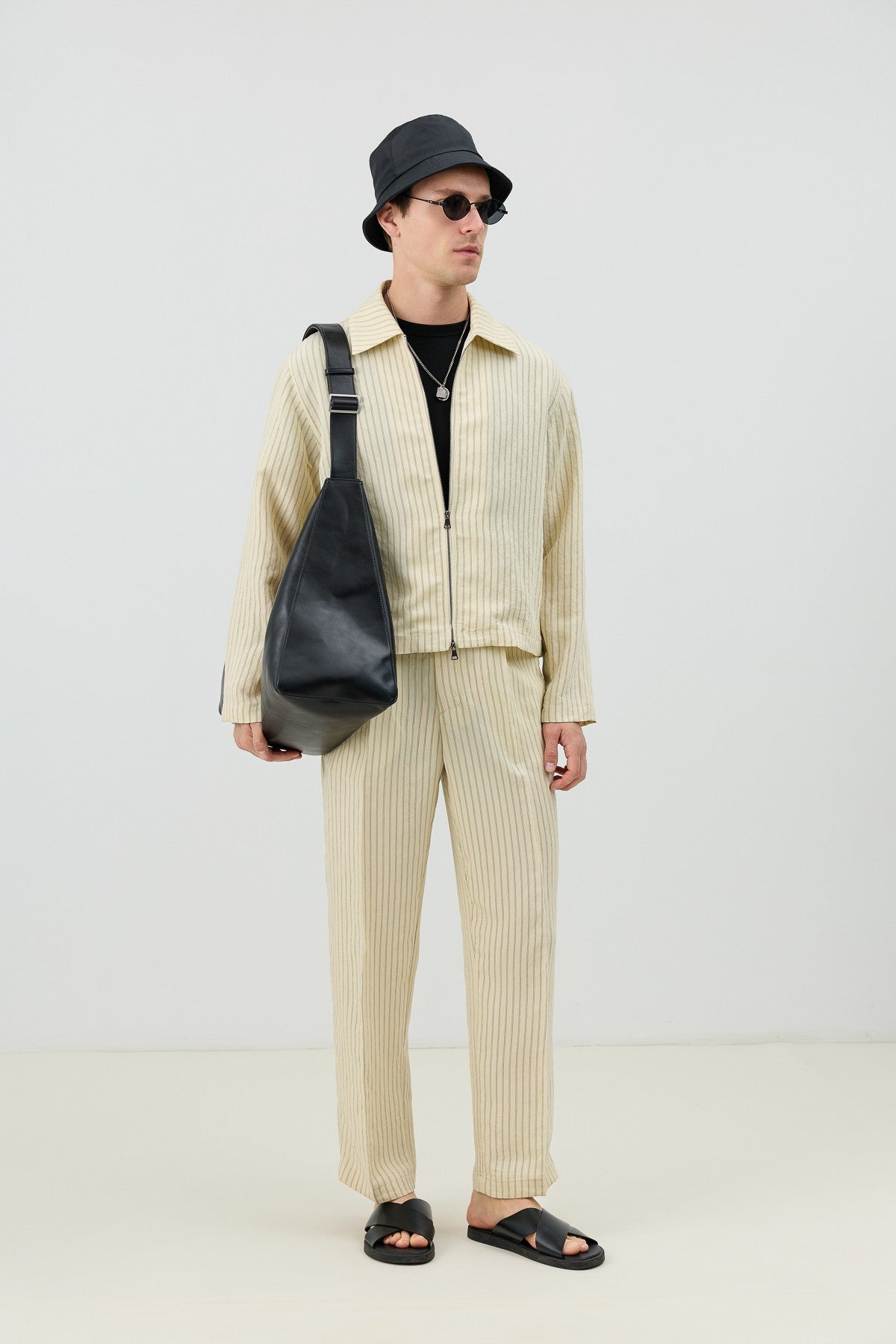 Antioch Men's Striped Jacket with Modal Blend