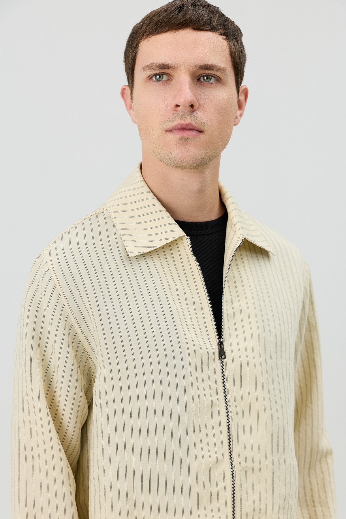 Antioch Men's Striped Jacket with Modal Blend
