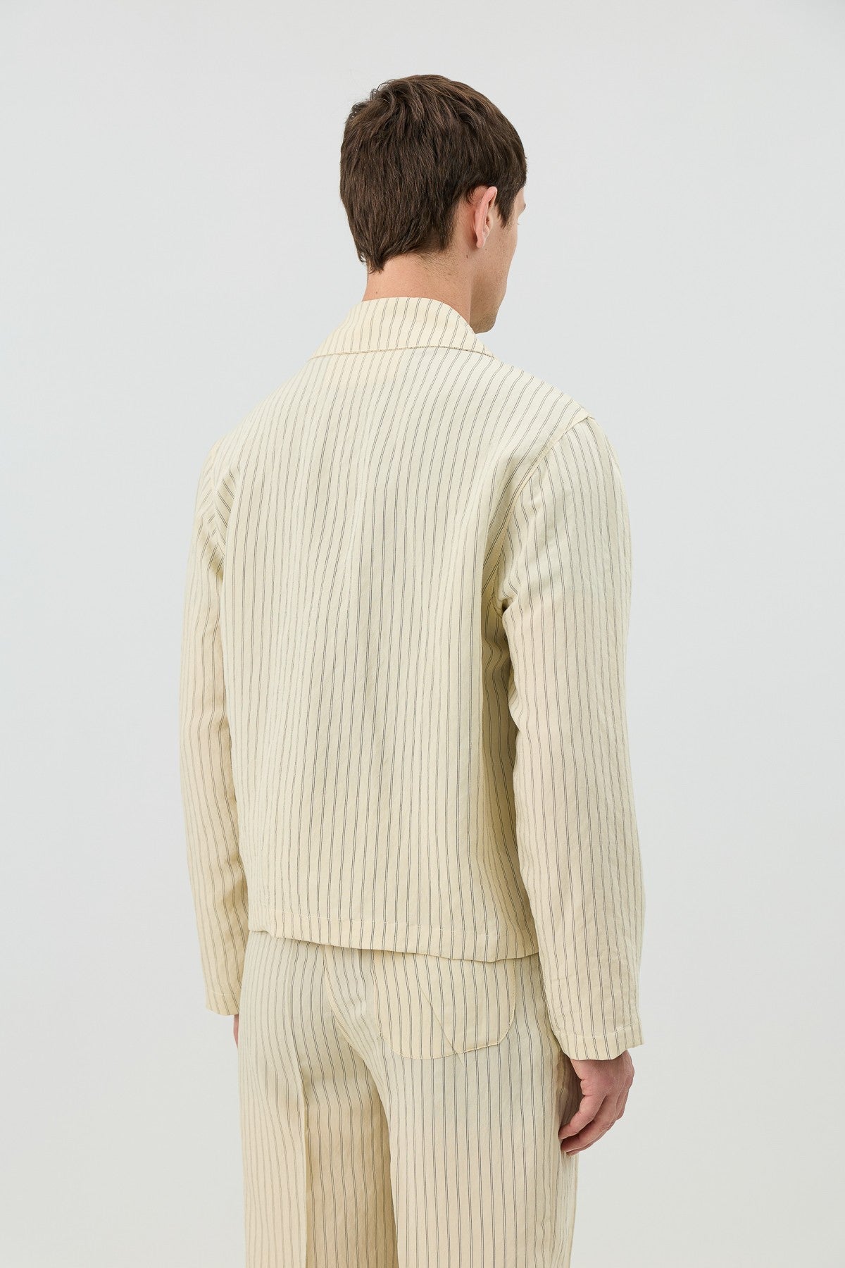Antioch Men's Striped Jacket with Modal Blend
