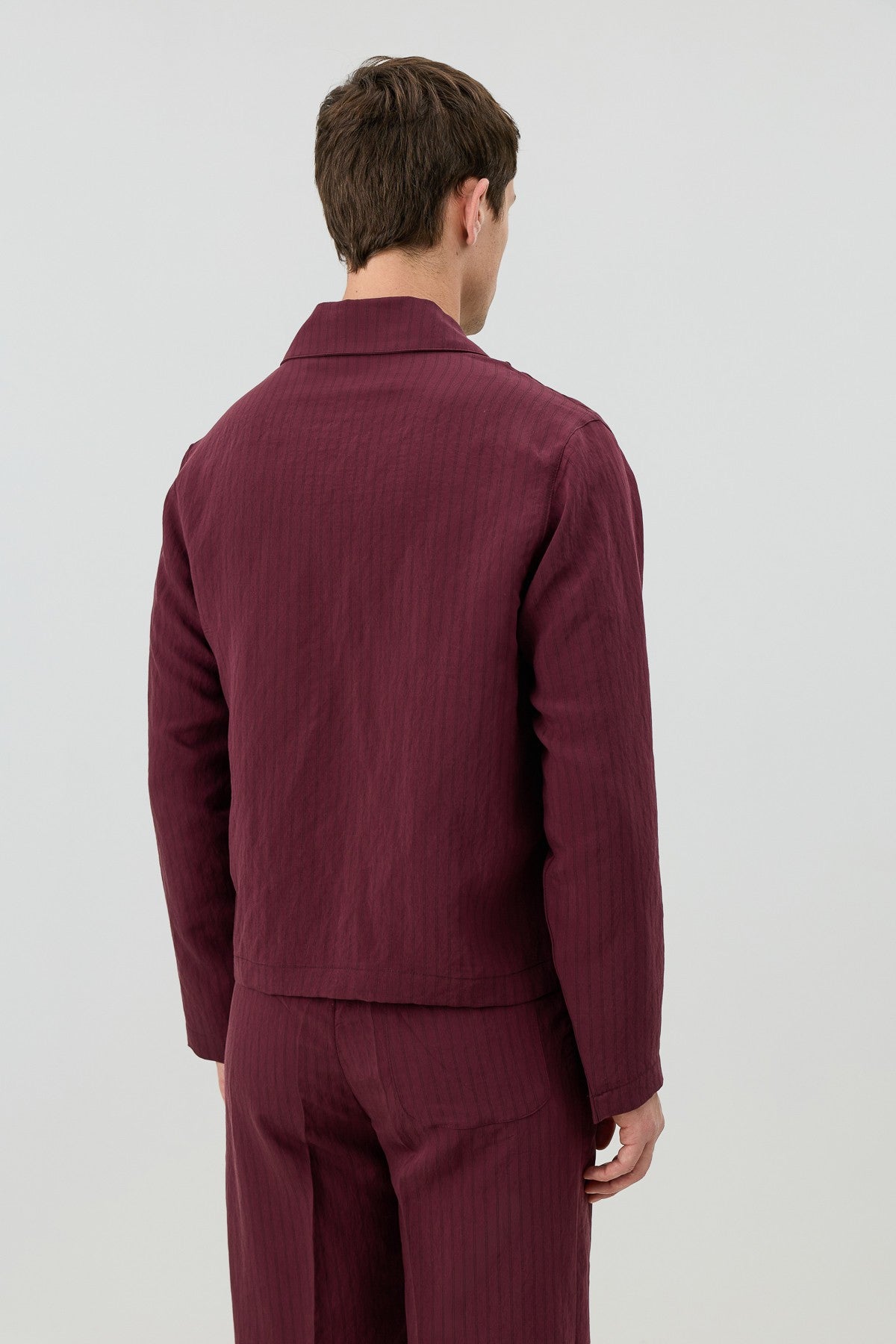 Antioch Men's Striped Jacket with Modal Blend