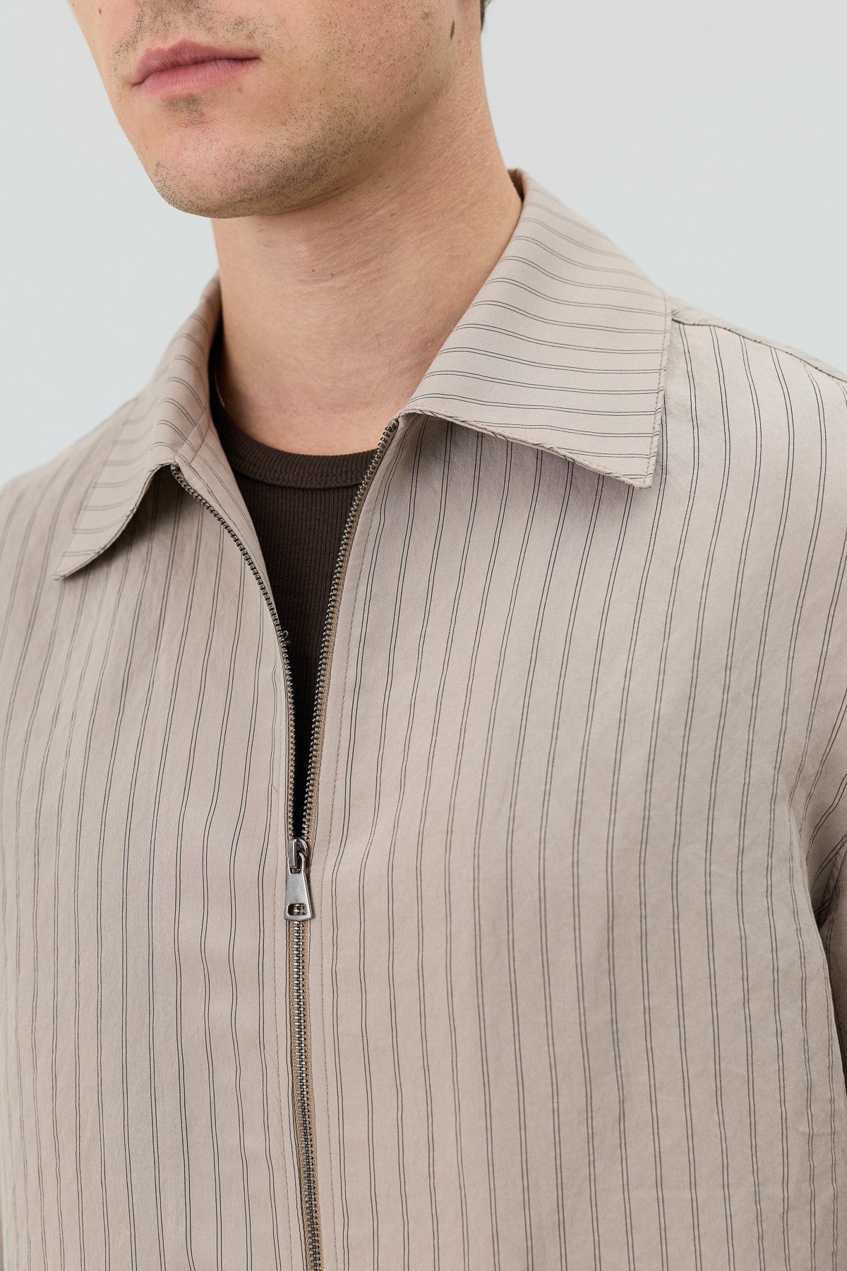Antioch Men's Striped Jacket with Modal Blend