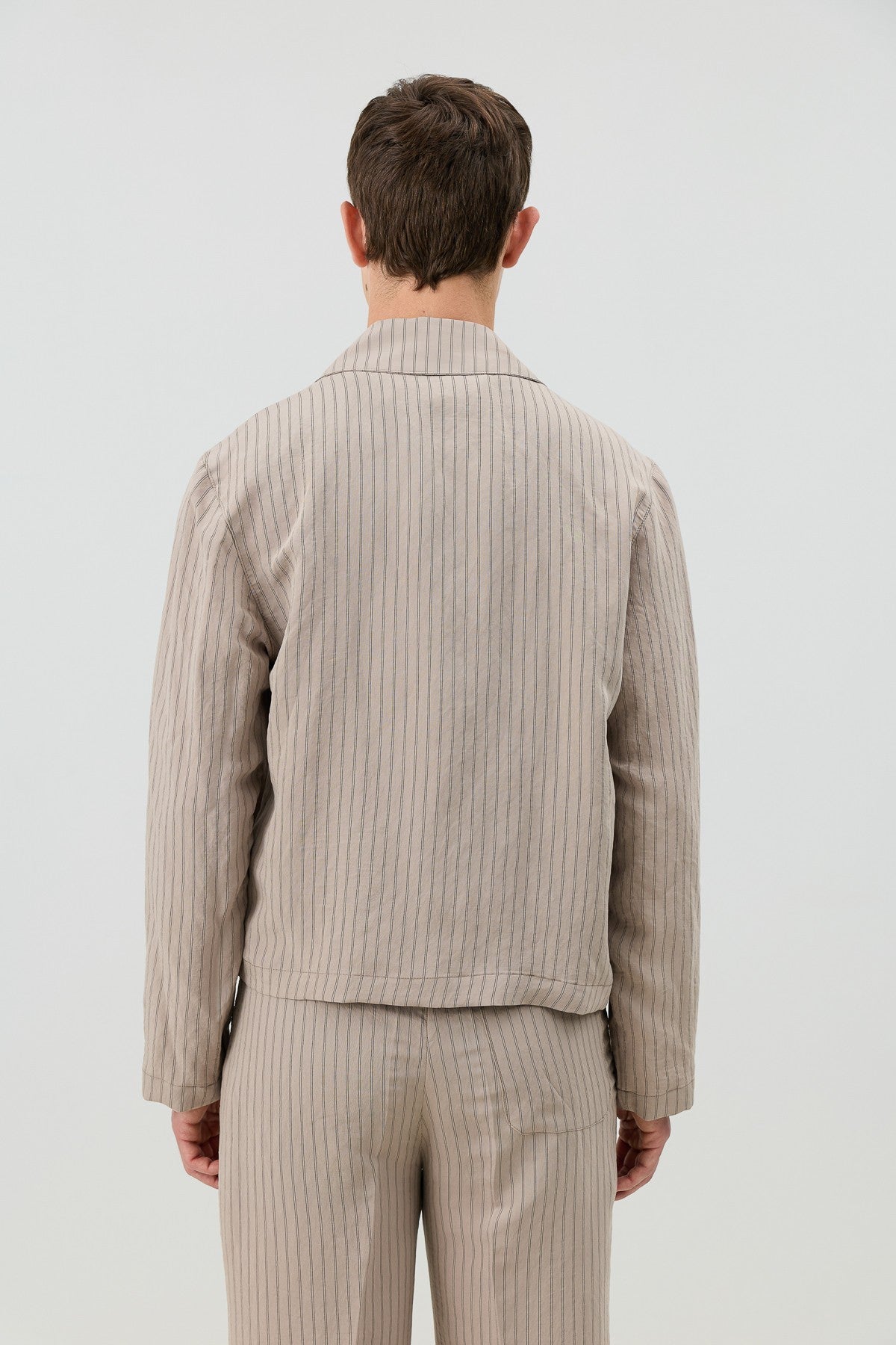 Antioch Men's Striped Jacket with Modal Blend