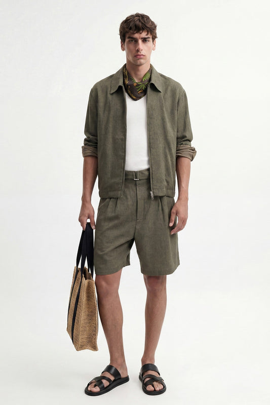 Linen-Blend Summer Jacket
