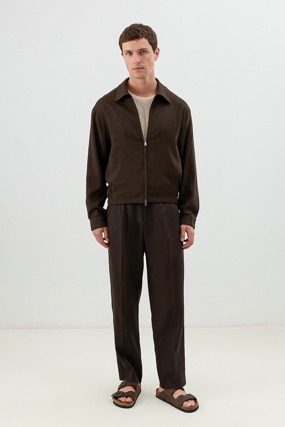 Linen-Blend Summer Jacket