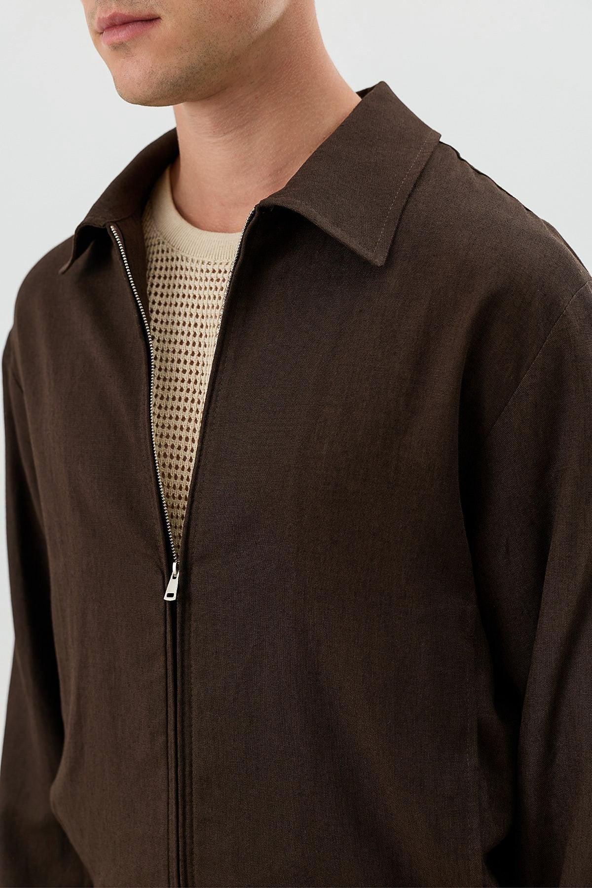 Linen-Blend Summer Jacket