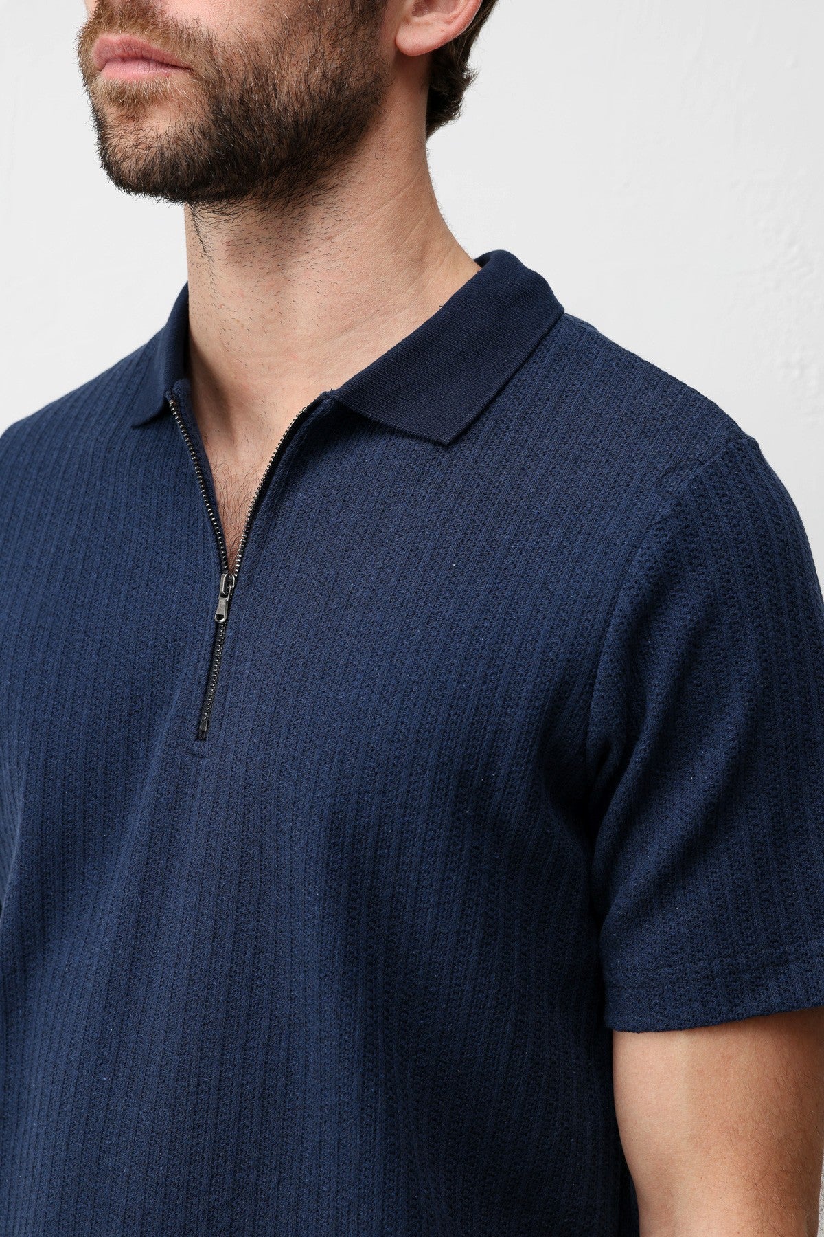 Antioch Textured Knit Polo Neck Men's T-Shirt