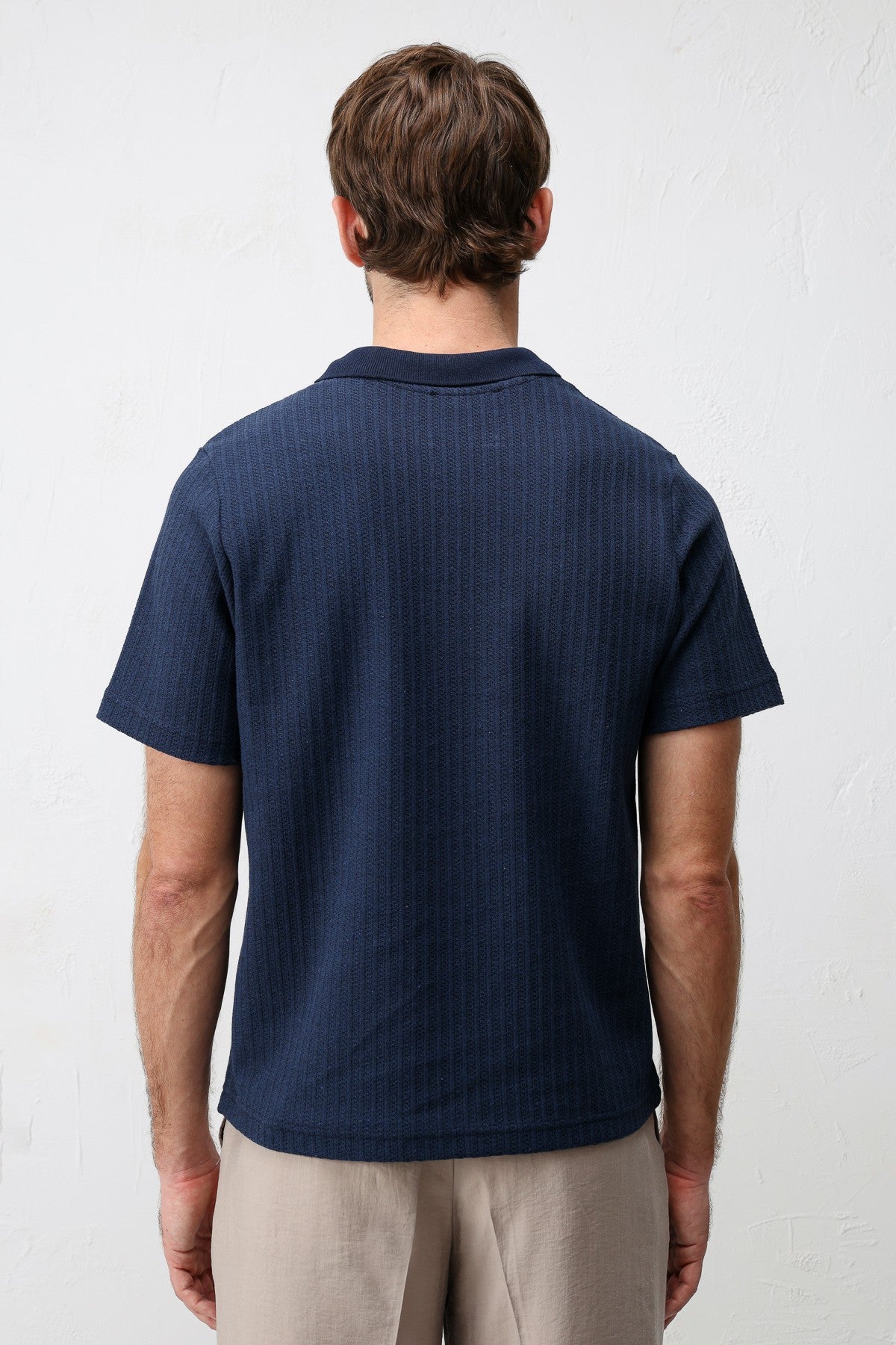 Antioch Textured Knit Polo Neck Men's T-Shirt