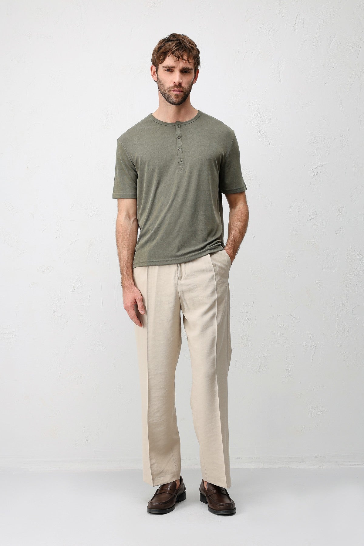 Men's Button-Down Collar T-Shirt
