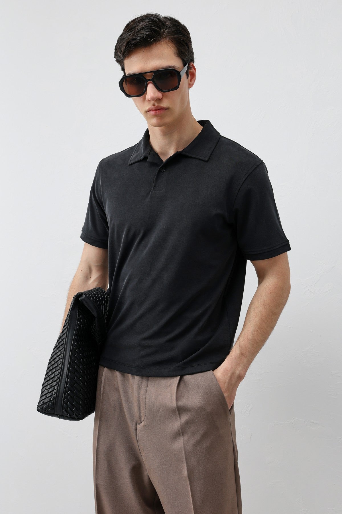 Antioch Lyocell-Blend Polo Neck Men's T-Shirt