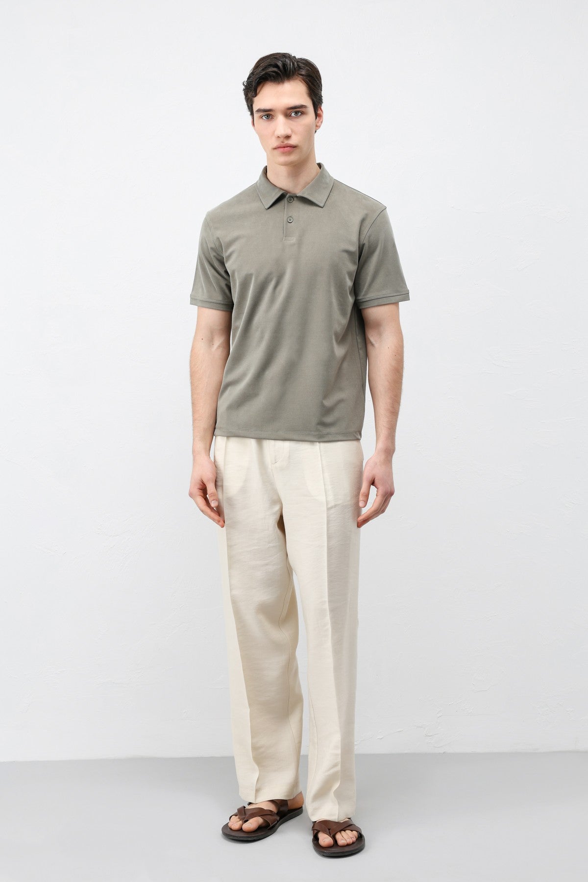 Antioch Lyocell-Blend Polo Neck Men's T-Shirt