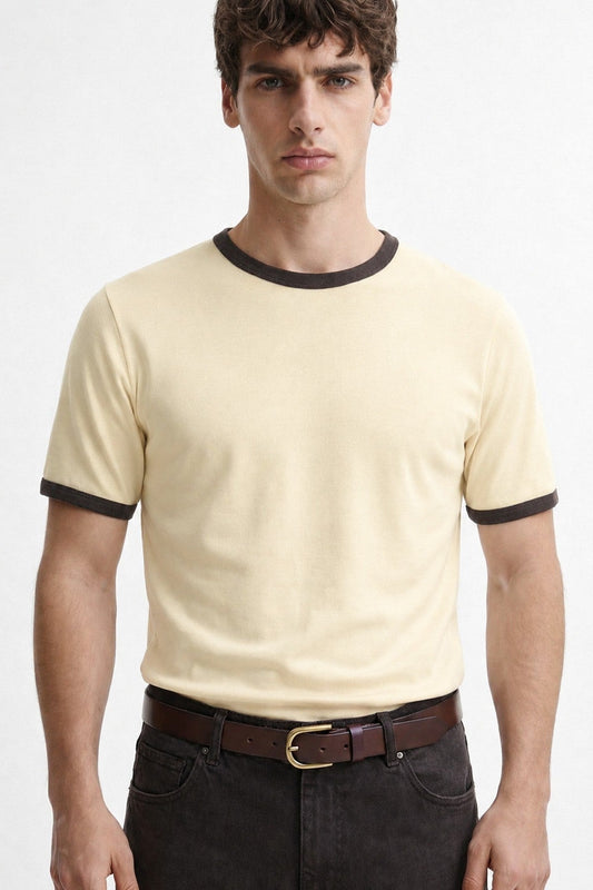 Men's T-Shirt with Contrast Collar
