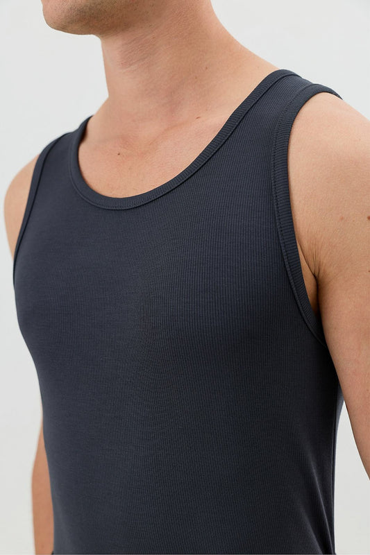 Men's Basic Ribbed Tank Top
