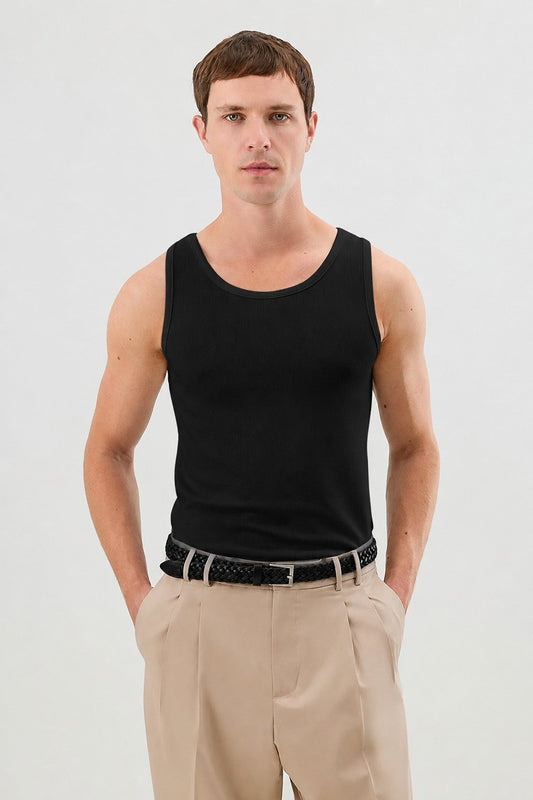 Men's Basic Ribbed Tank Top