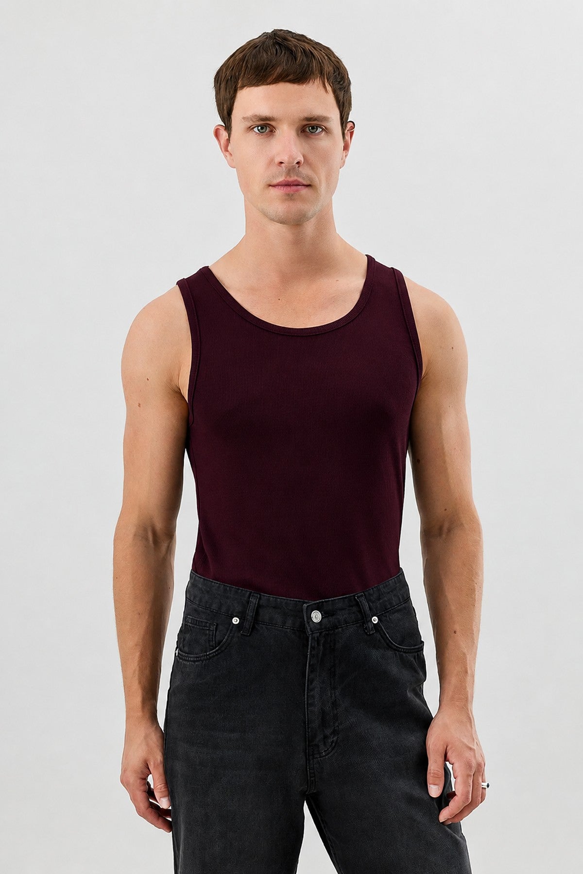 Men's Basic Ribbed Tank Top