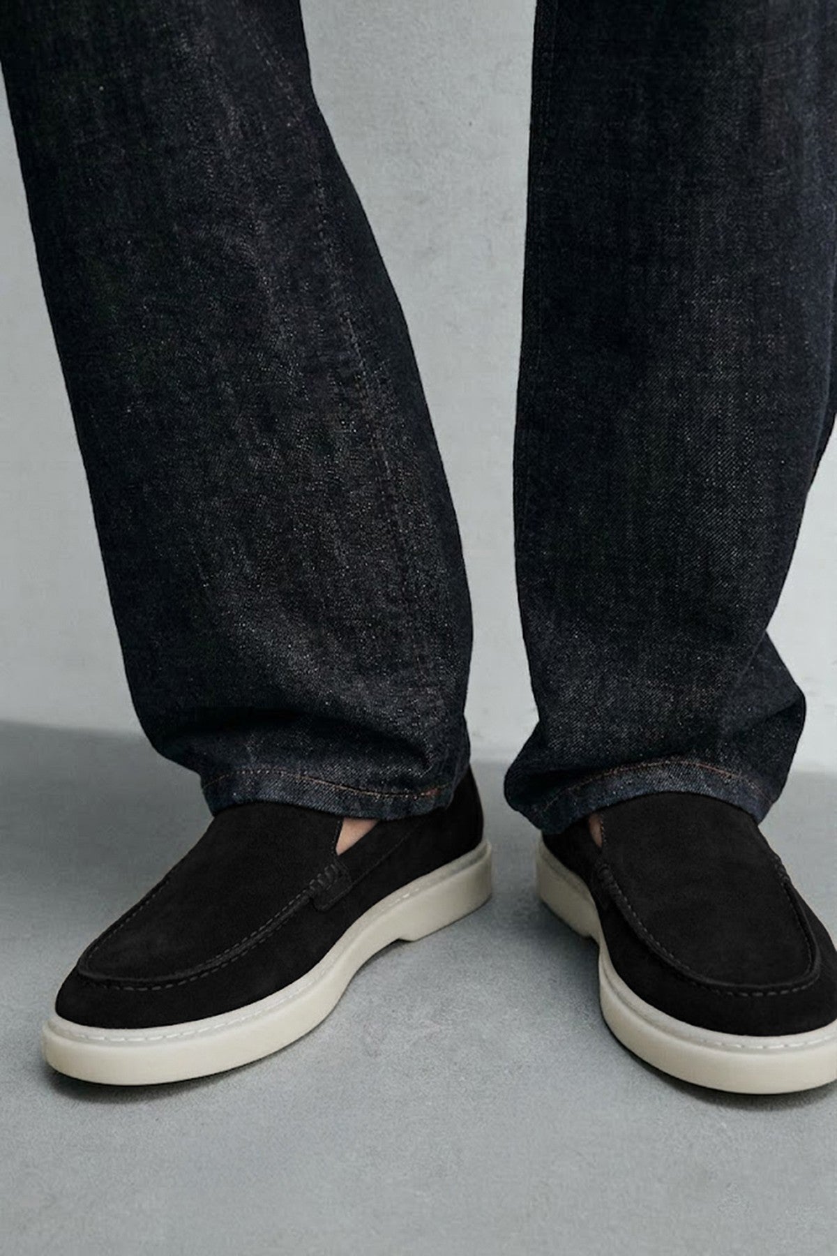 Antioch Stitched-Toe Suede Leather Moccasins