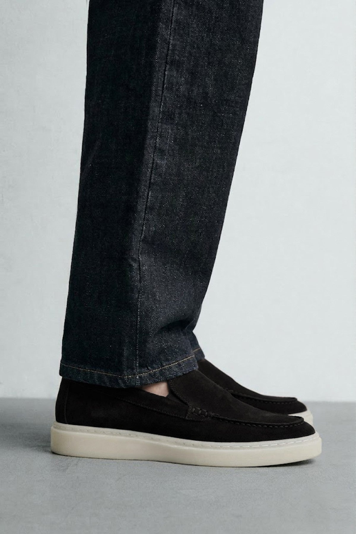 Antioch Stitched-Toe Suede Leather Moccasins