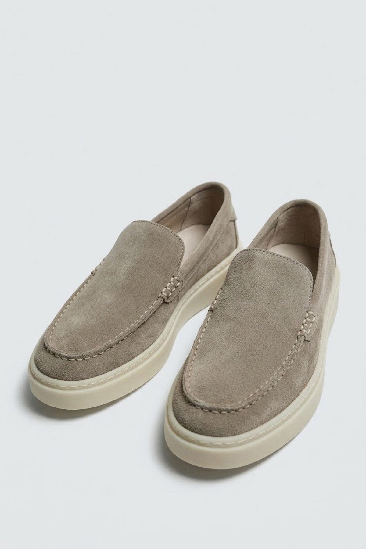 Antioch Stitched-Toe Suede Leather Moccasins