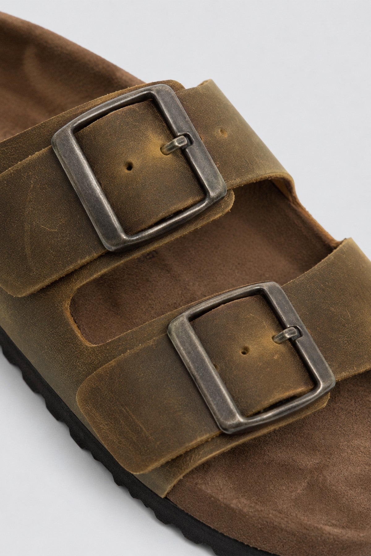 Men's Double-Strap Leather Sandals