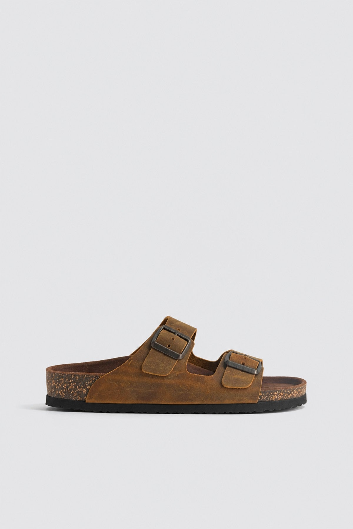 Men's Double-Strap Leather Sandals