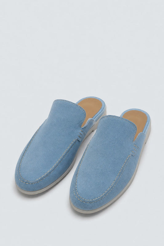 Thick-Soled 100% Suede Sabot