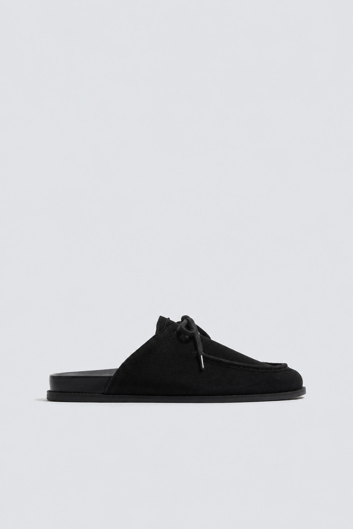 100% Suede Lace-Up Sabot