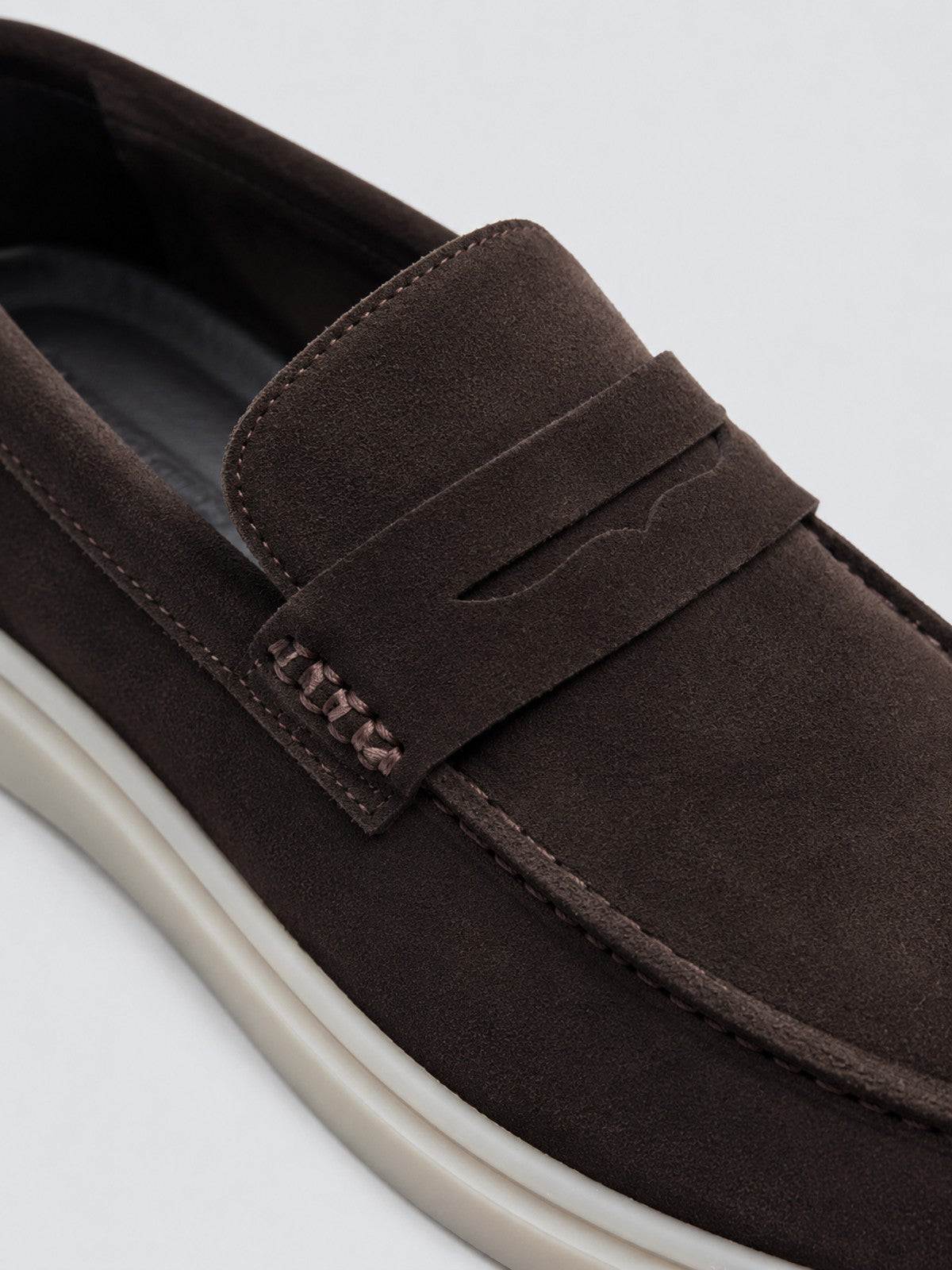 Thick-Soled 100% Suede Loafer