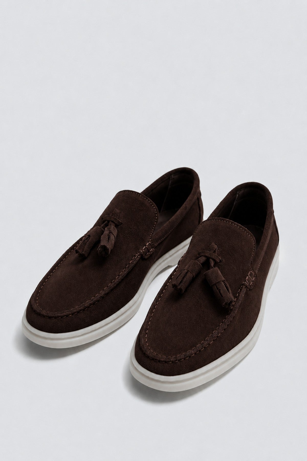 100% Suede Loafer with Tassels