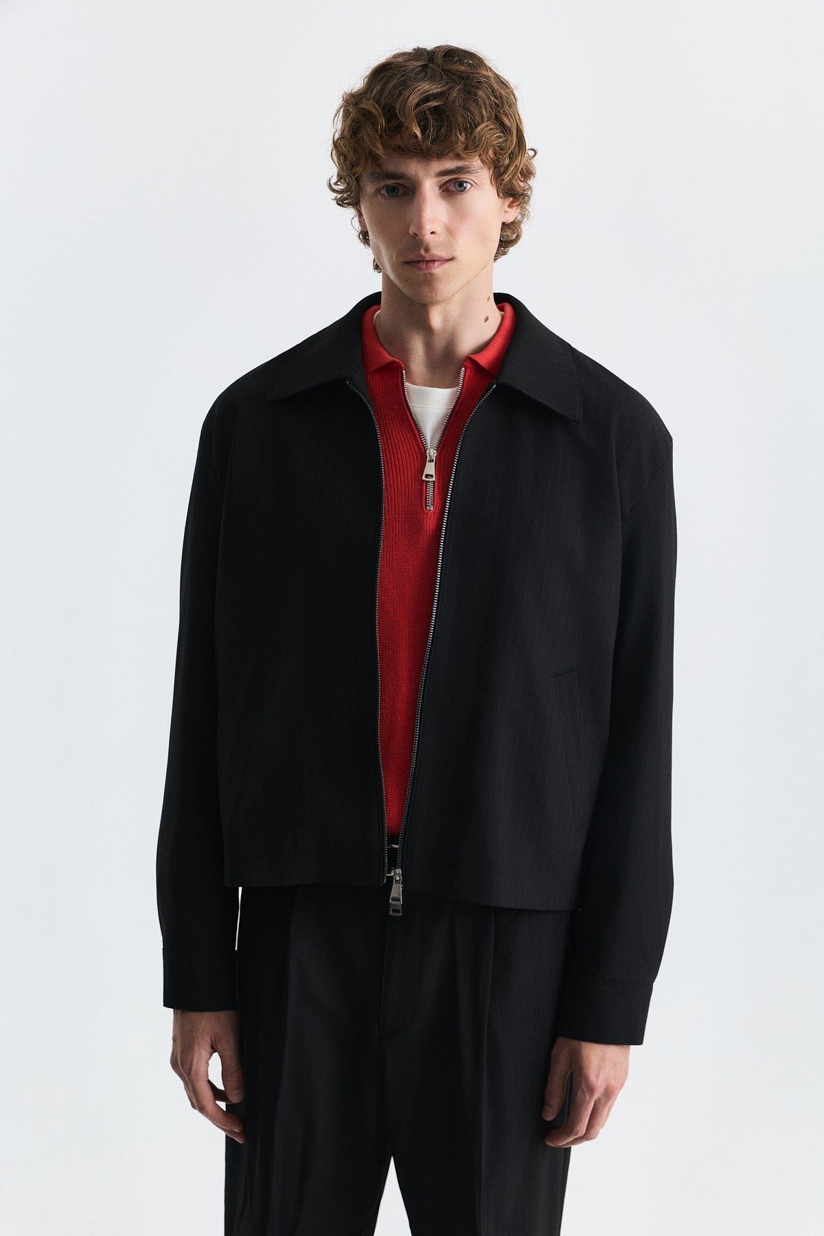 Striped Relax Fit Jacket and Pants Set