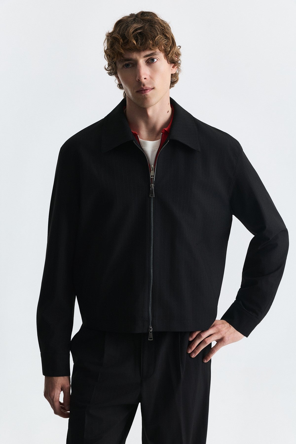 Striped Relax Fit Jacket and Pants Set