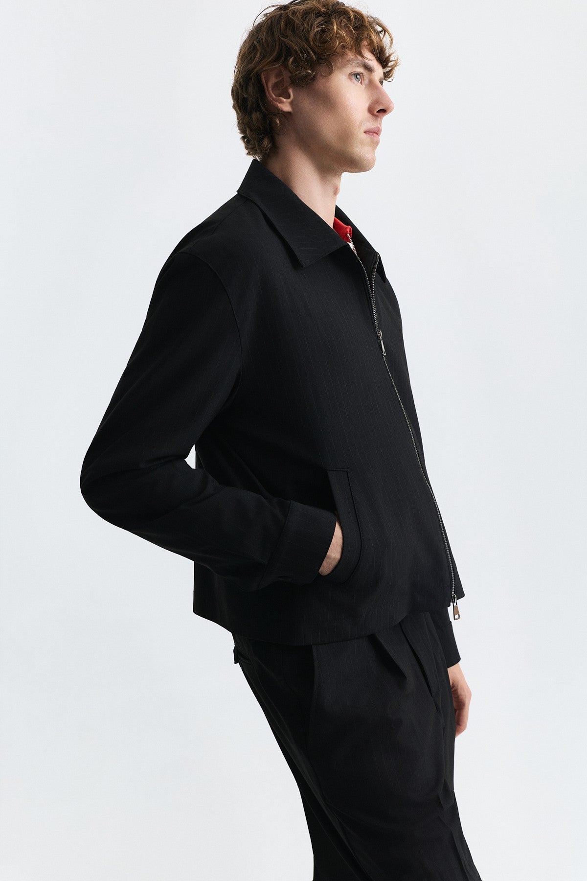 Striped Relax Fit Jacket and Pants Set