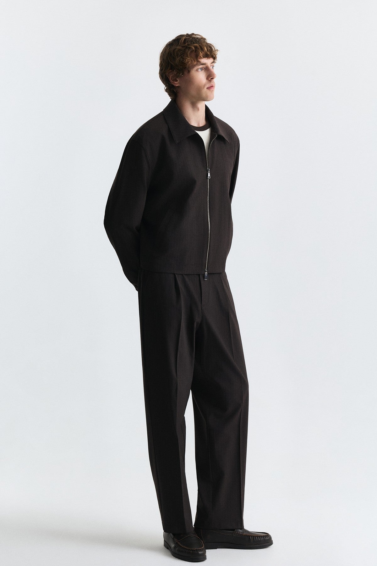 Striped Relax Fit Jacket and Pants Set