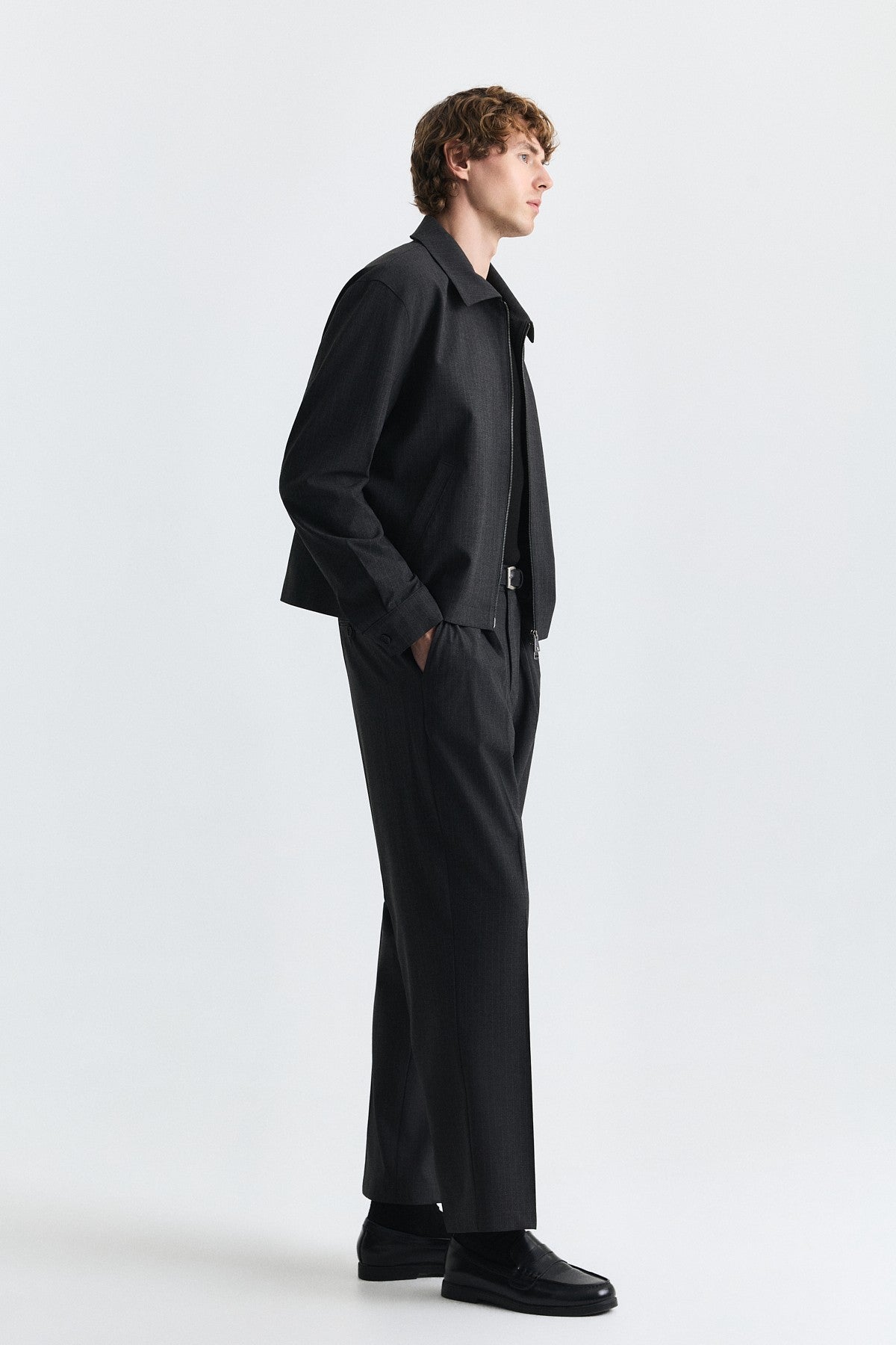 Striped Relax Fit Jacket and Pants Set