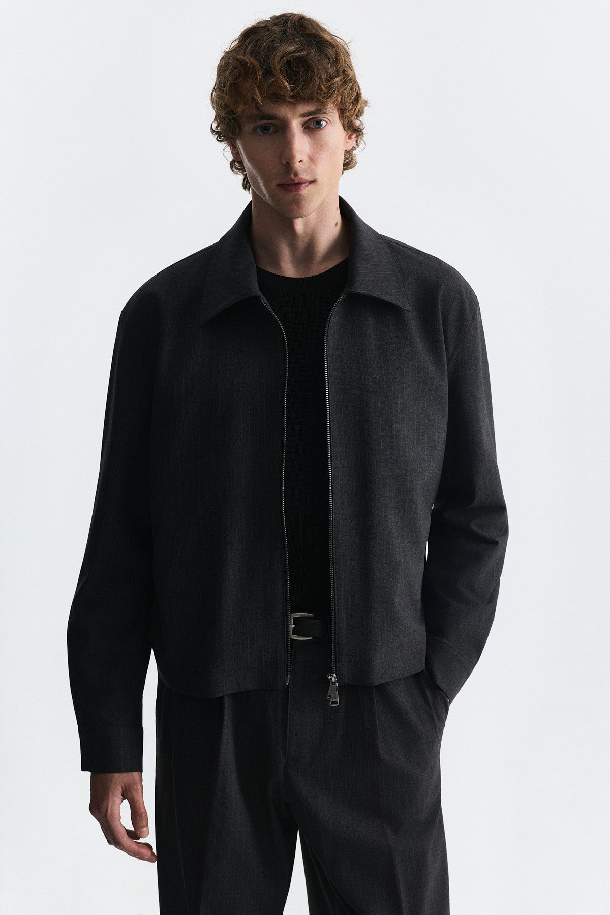 Striped Relax Fit Jacket and Pants Set