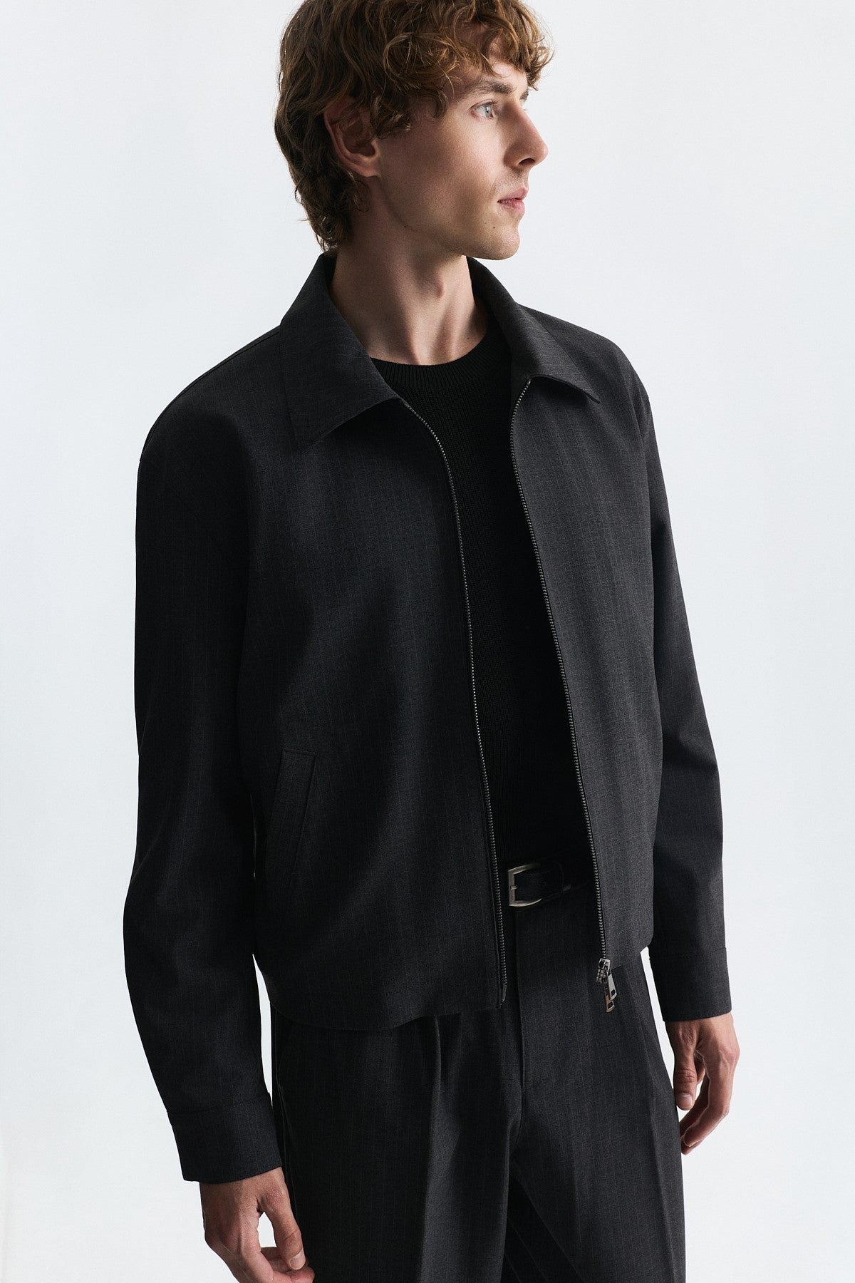 Striped Relax Fit Jacket and Pants Set