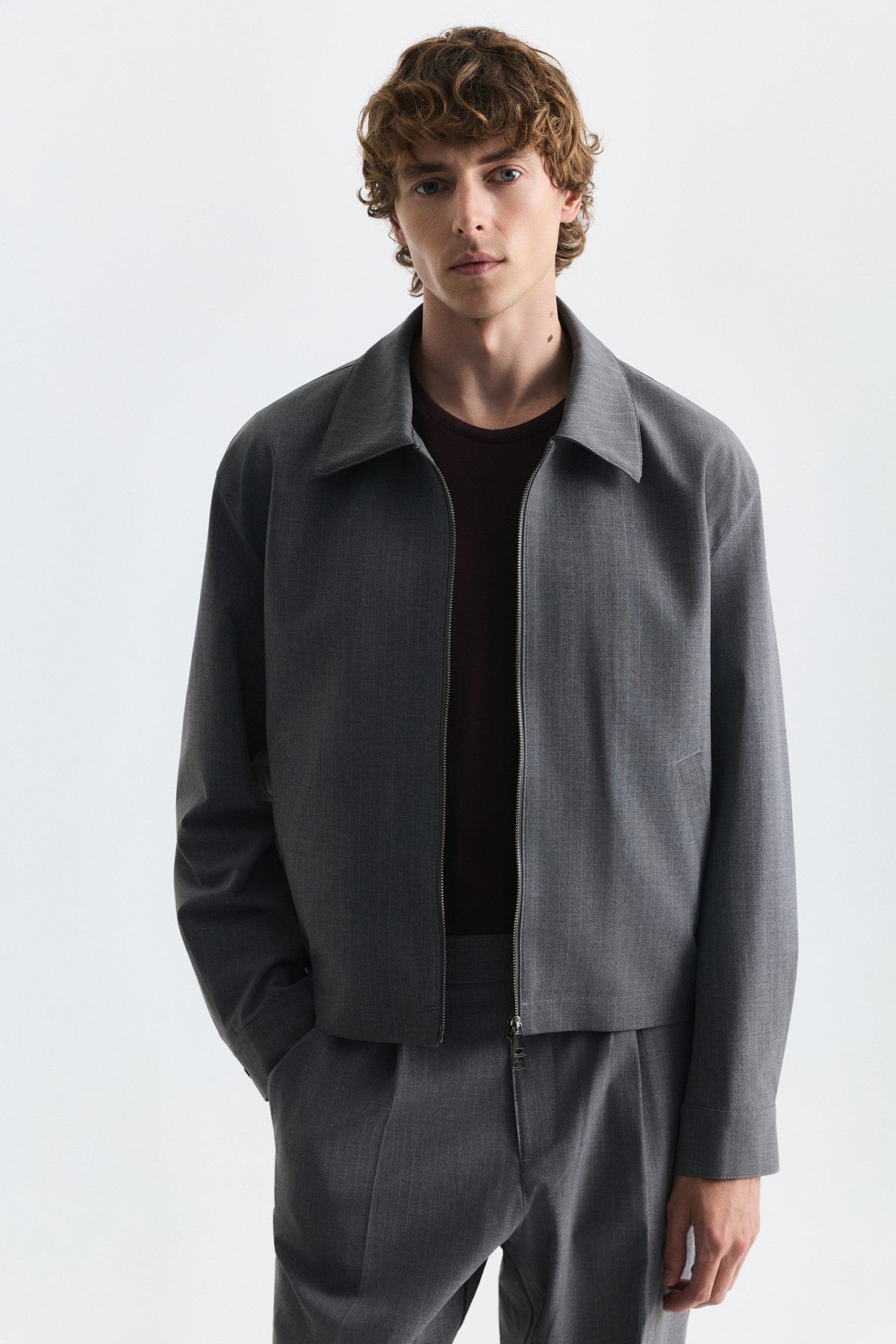 Striped Relax Fit Jacket and Pants Set