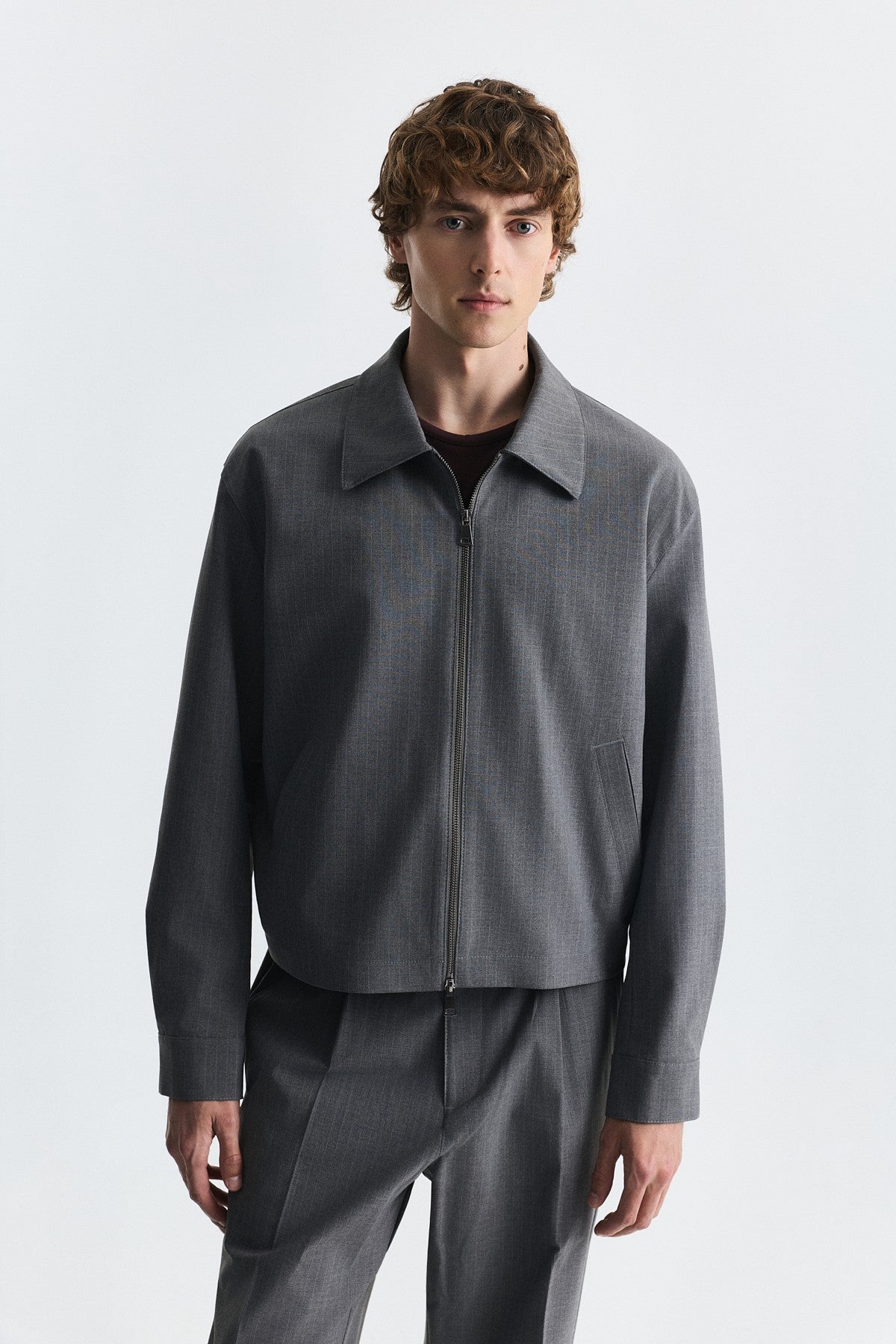Striped Relax Fit Jacket and Pants Set