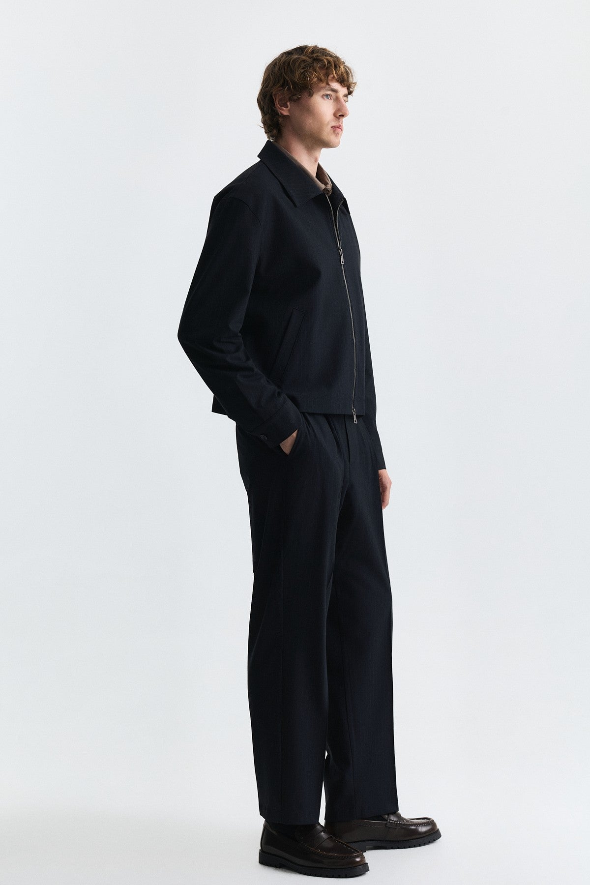 Striped Relax Fit Jacket and Pants Set